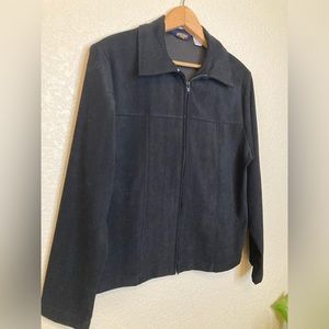 Shaver Lake Authentic Casuals Vintage 90s Lightweight Jacket Zip Up Black